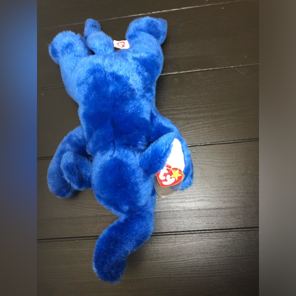 Ty Beanie Buddies Peanut Royal Blue Elephant  NOS Plush